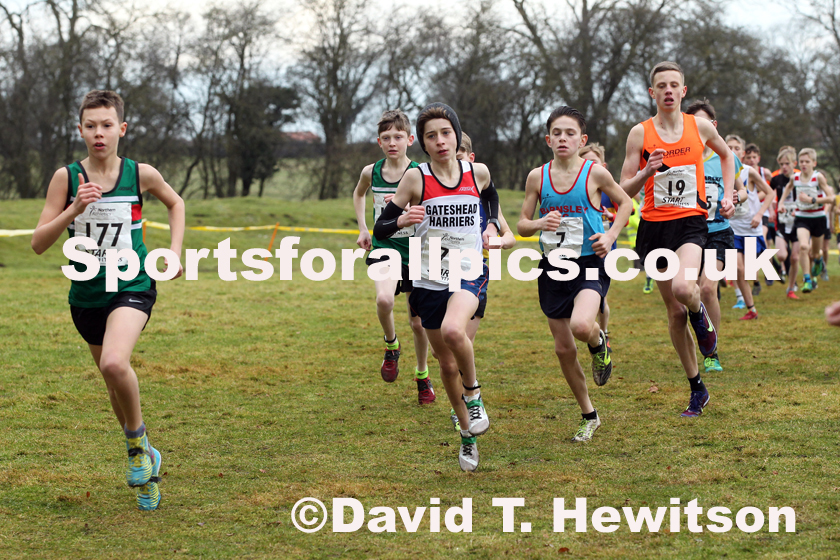 Boys under-13s Northern Cross Country Champs., Camp Hill Estate, Kirklington.  Photo: David T. Hewitson/Sports for All Pics